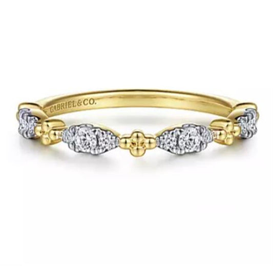 Gabriel Marquise Shape Bujukan Stackable Diamond Ring