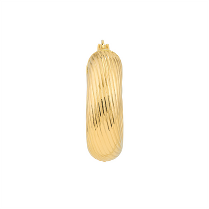 Rolland's Designs 14K Gold Textured Hoops