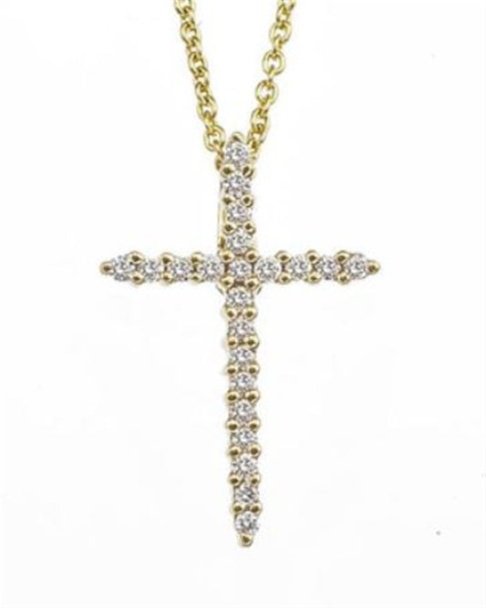 Roberto Coin Diamond Cross Necklace