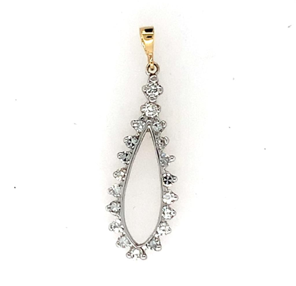 Estate 14K Gold Diamond Pendant