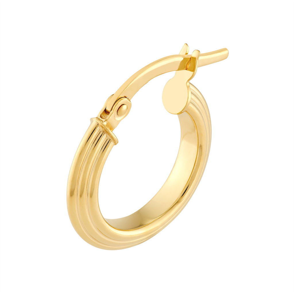 Rolland's Design Gold Triangle Tube Hoop Earrings
