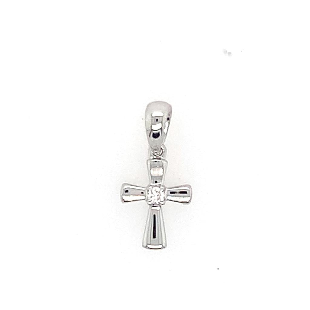 Cross Pendant With Diamond