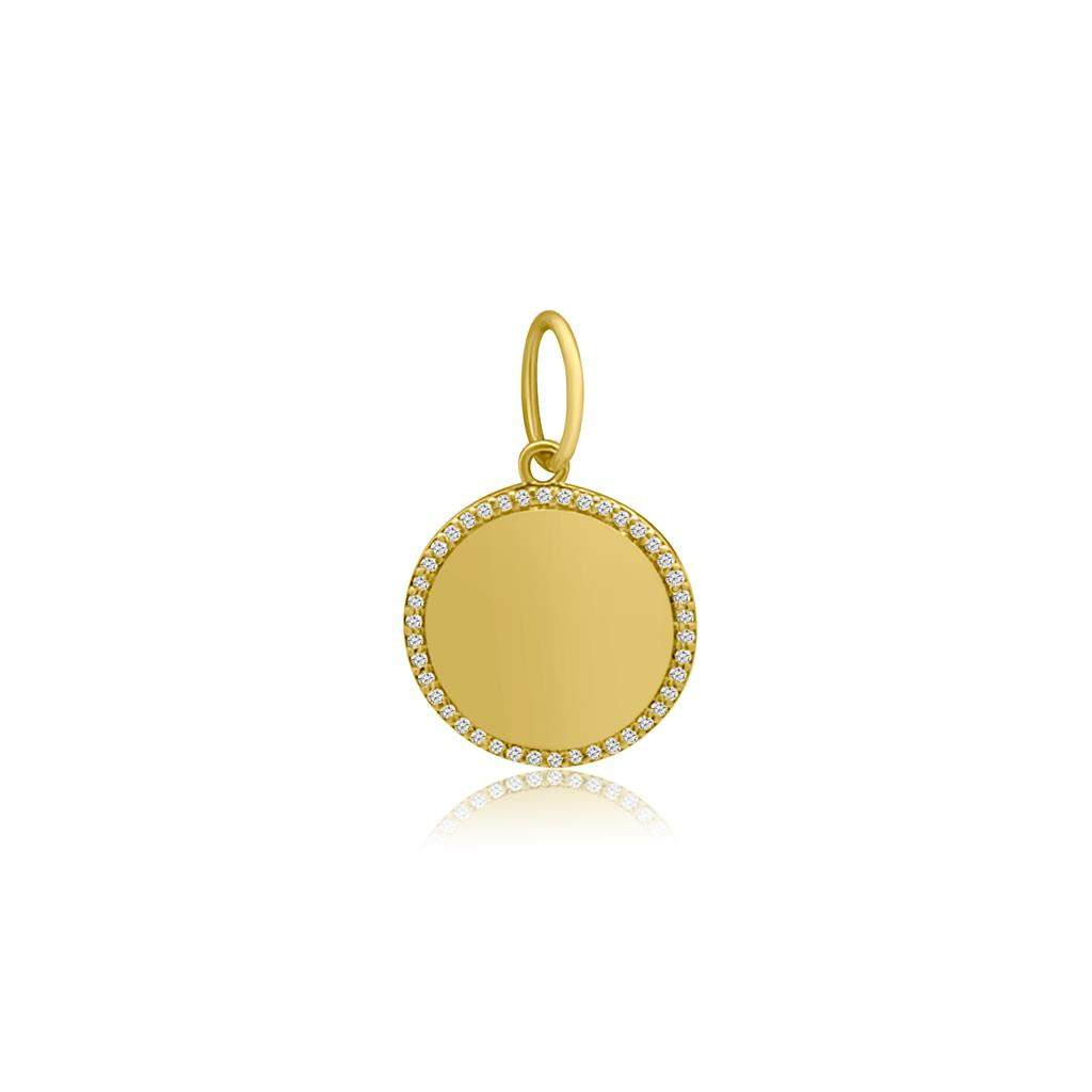 Rolland's Designs Gold Diamond Halo Pendant