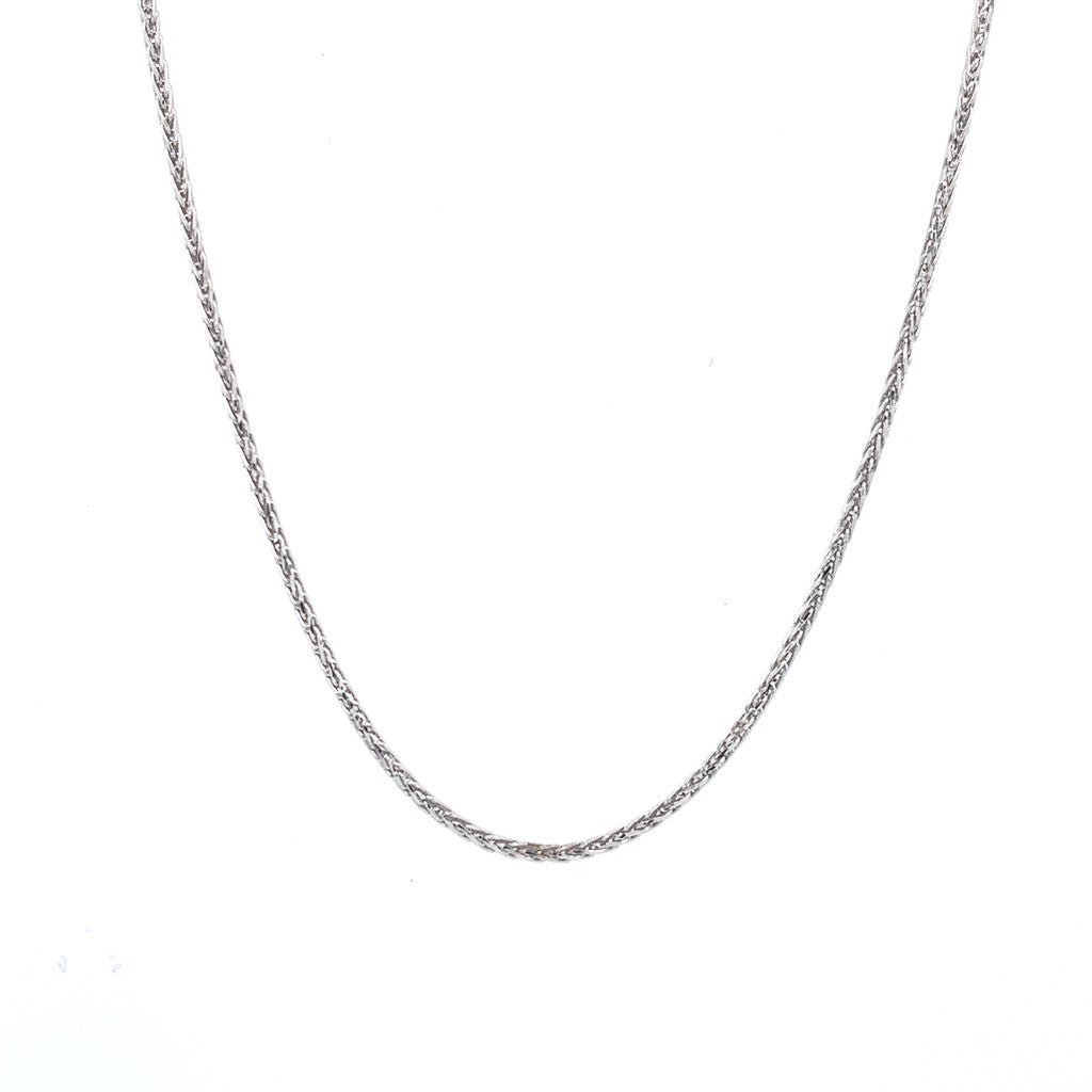 Rolland's Designs 14K White Gole Diamond Cut Chain
