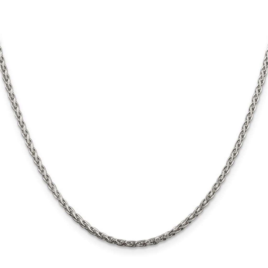 Silver Diamond-Cut Spiga Chain