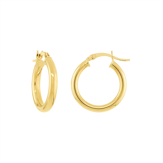 Rolland's Design Gold Polished Hoop Earrings