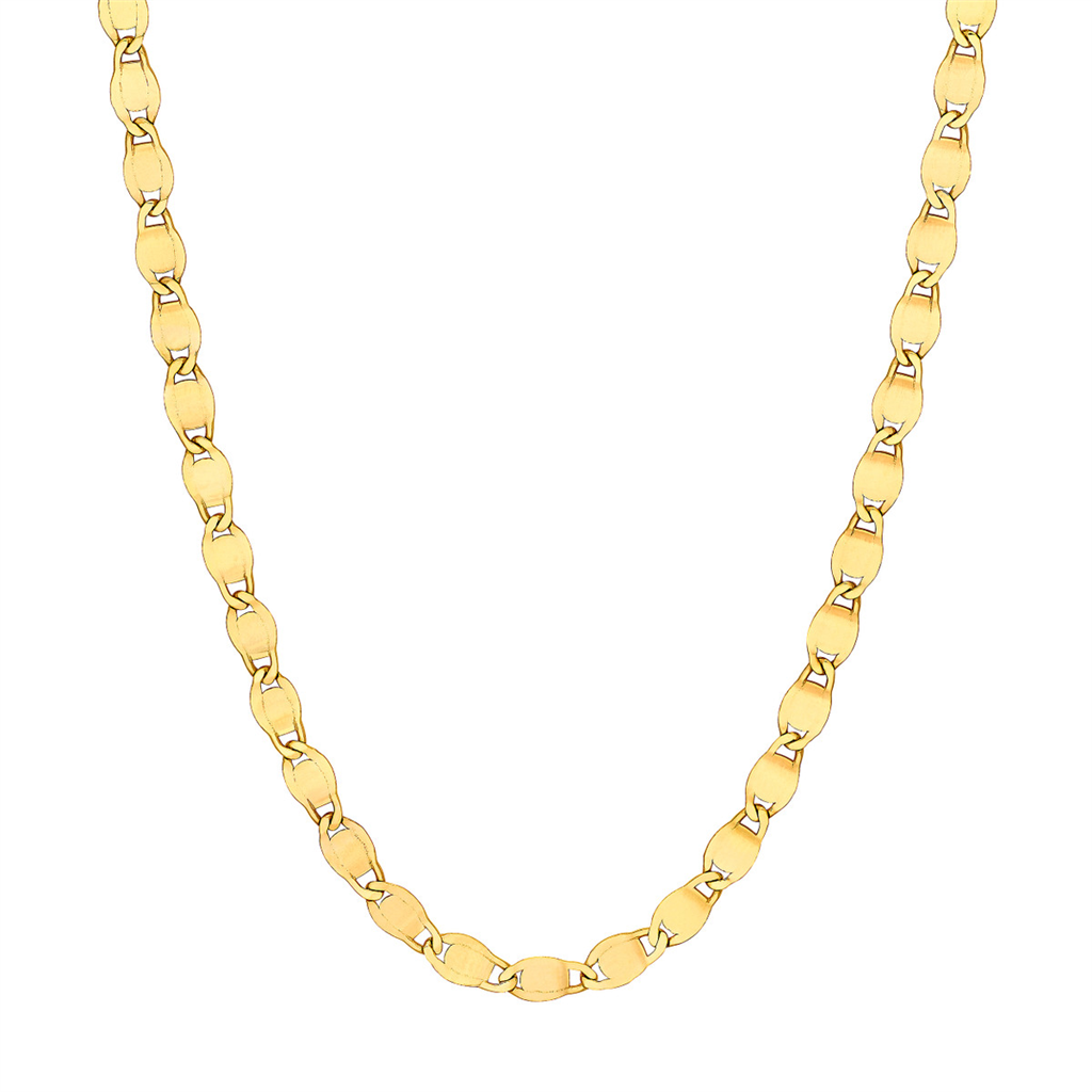 Gold 18" Diamond Cut Valentino Link Chain