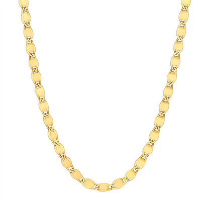 Gold 18" Diamond Cut Valentino Link Chain