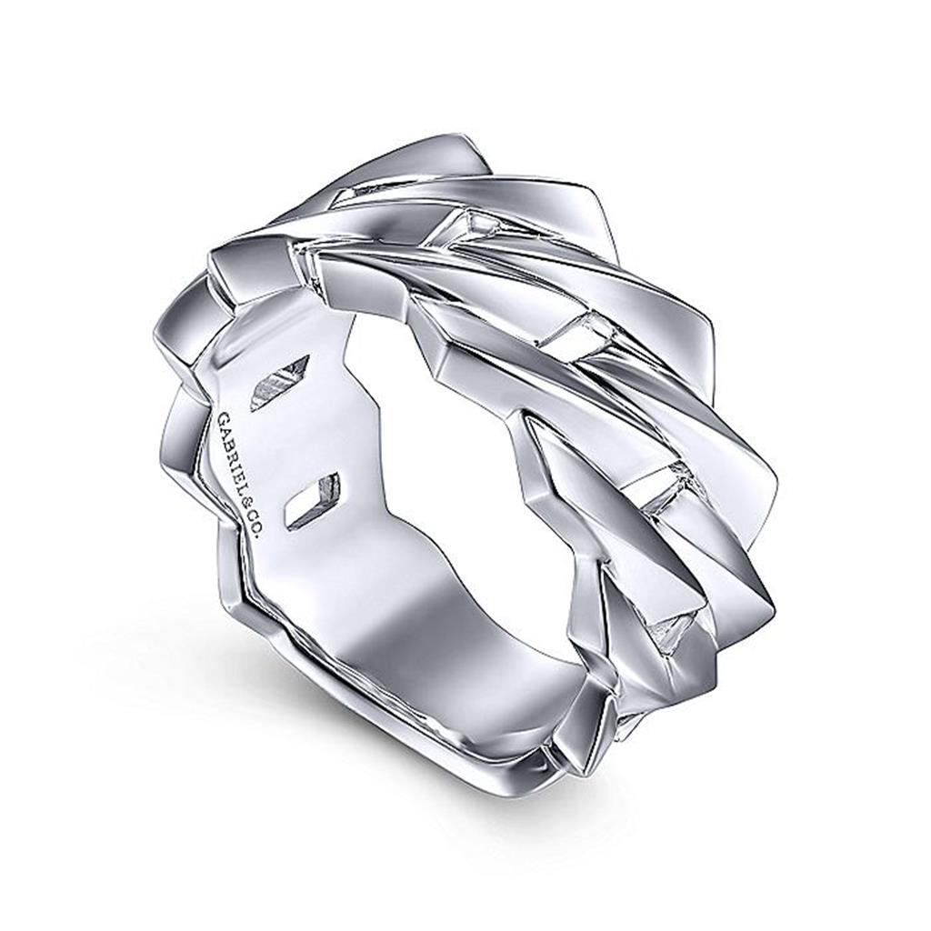 Gabriel Sterling Silver Large Chain Link Ring