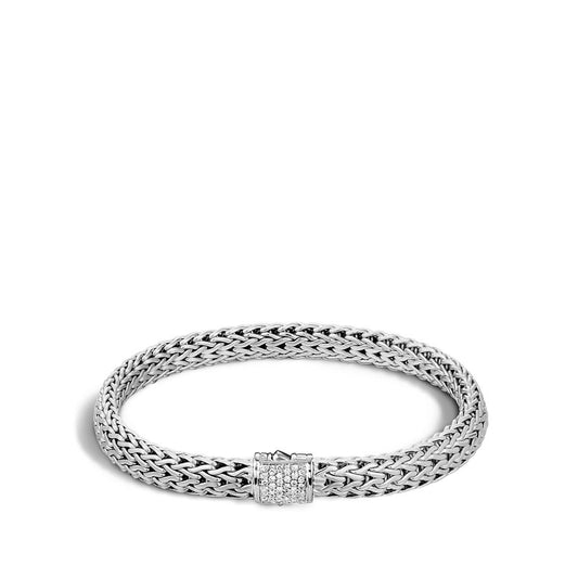 John Hardy Silver Diamond Bracelet