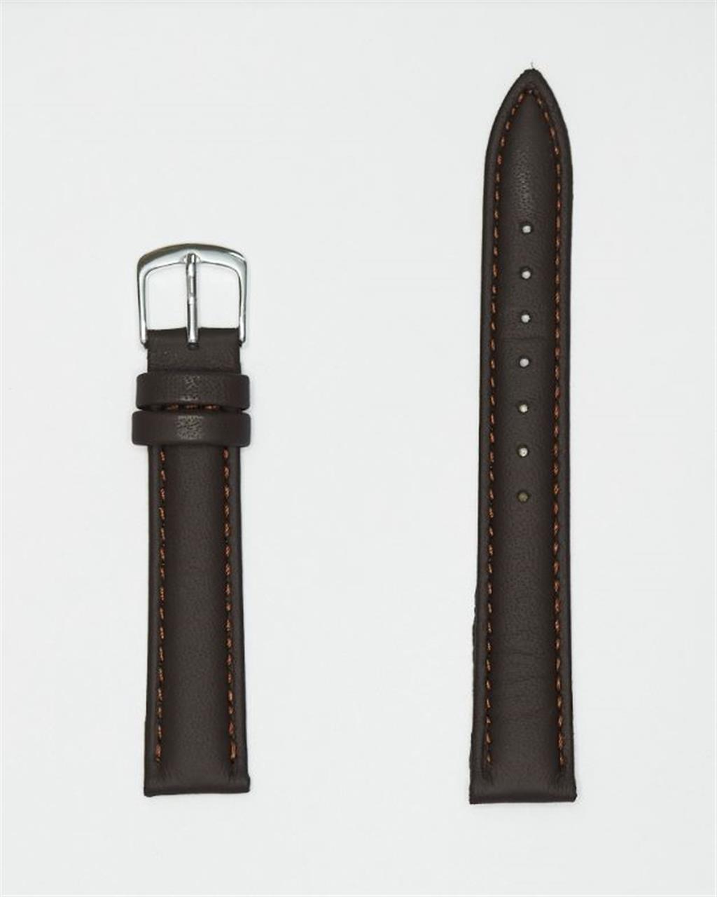 18Mm Brown Leather Strap