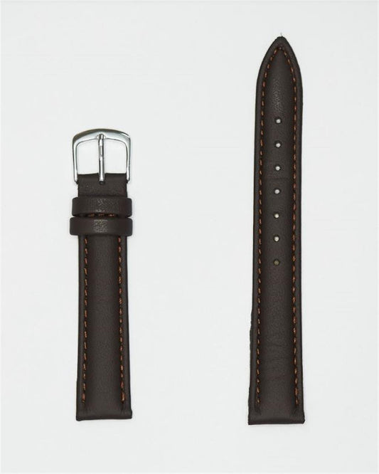 18Mm Brown Leather Strap