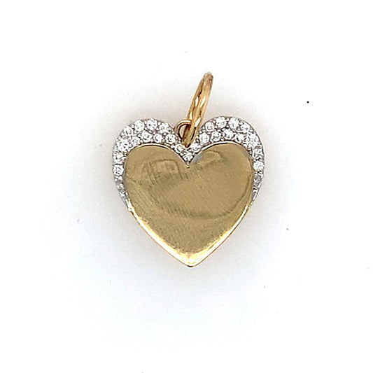 Rolland's Designs Gold & Diamond Heart Pendant