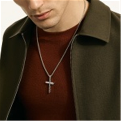 John Hardy Silver Icon Cross Necklace
