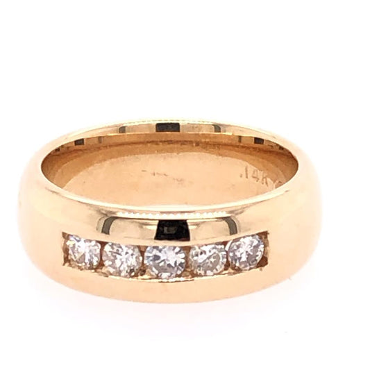 Estate 14K yellow Gold Diamond Wedding Band