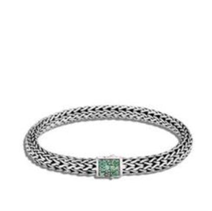 John Hardy Emerald Reversible Classic Chain Bracelet