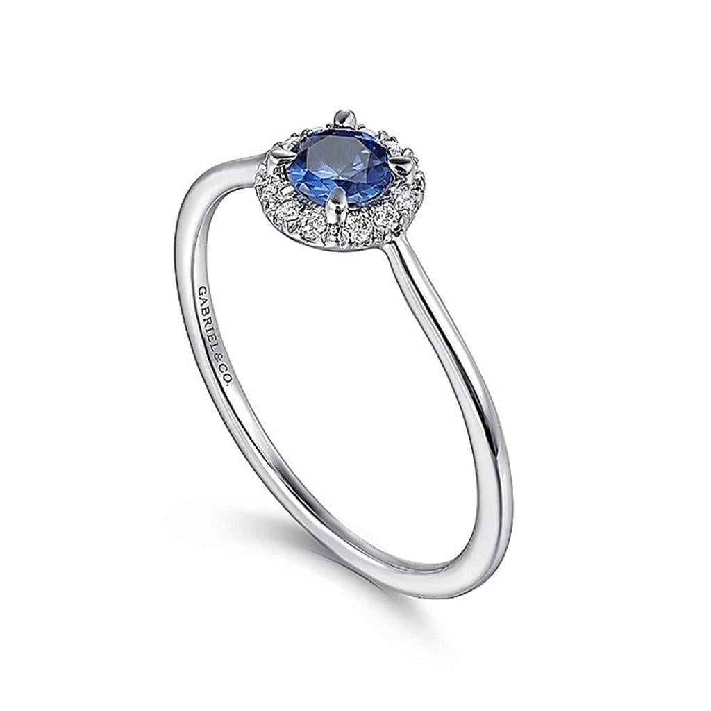 Gabriel Diamond & Sapphire Ring