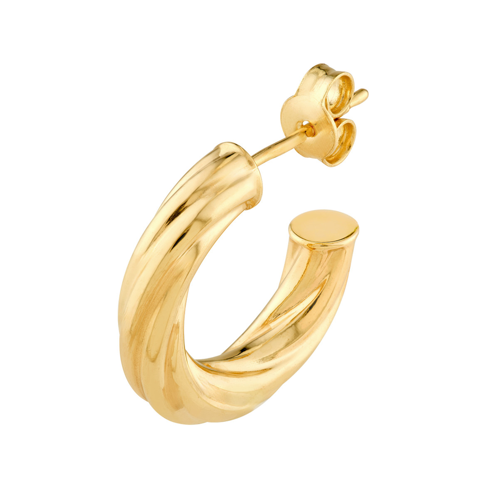 Rolland's Design Gold Twisted Open Hoop Earrings