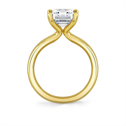 Sylvie 14K Yellow Gold Emerald Solitaire Semi Mount