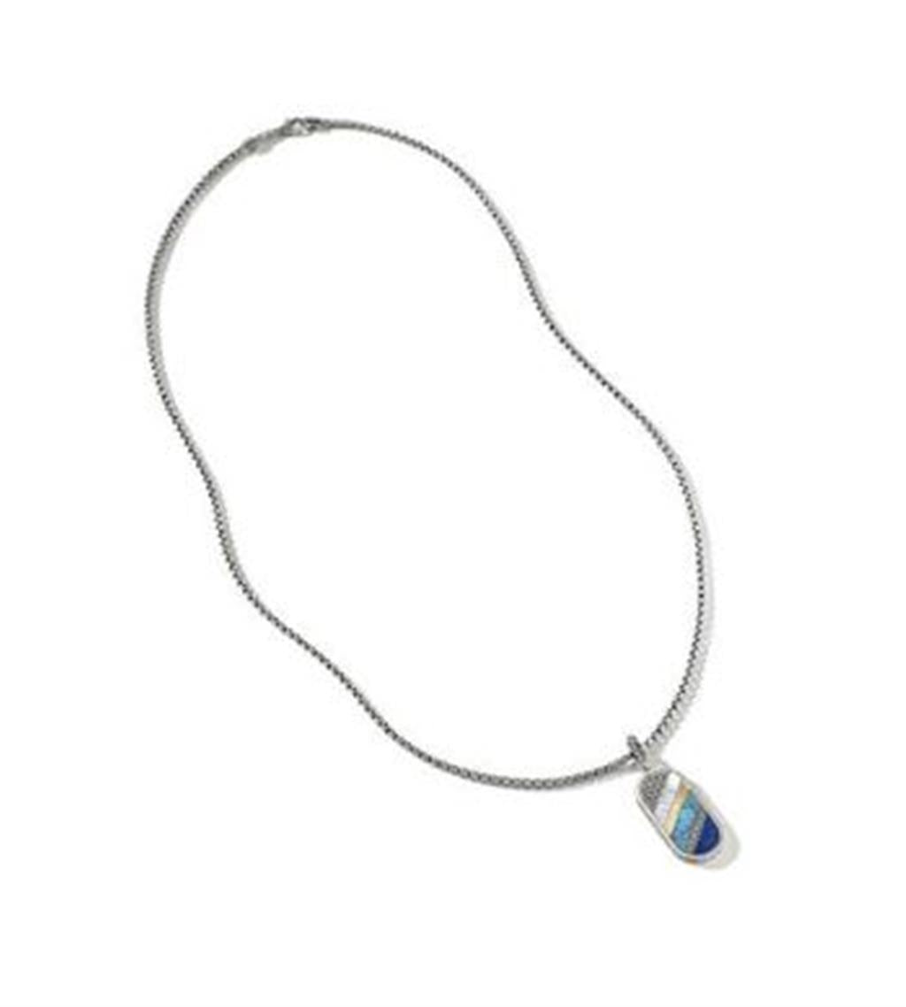 John Hardy Sterling Silver18K MoP, Turquioise Gem Pedant