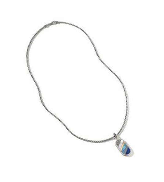 John Hardy Sterling Silver18K MoP, Turquioise Gem Pedant