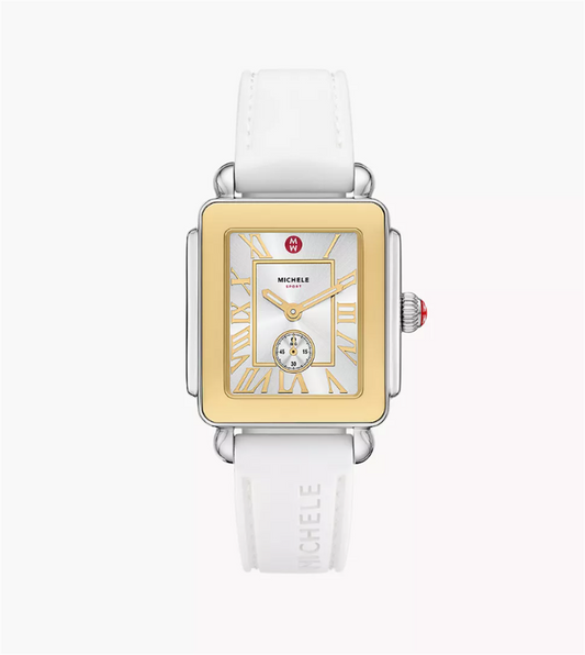 Michele Two-Tone Deco Sport White Watch