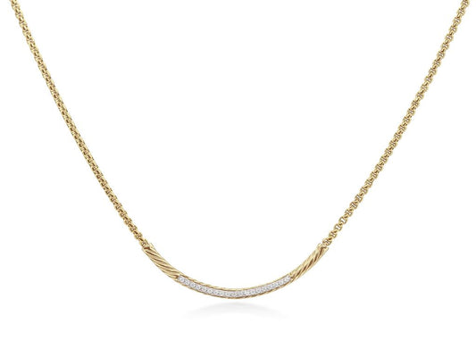 Alor Diamond Curved Bar Necklace