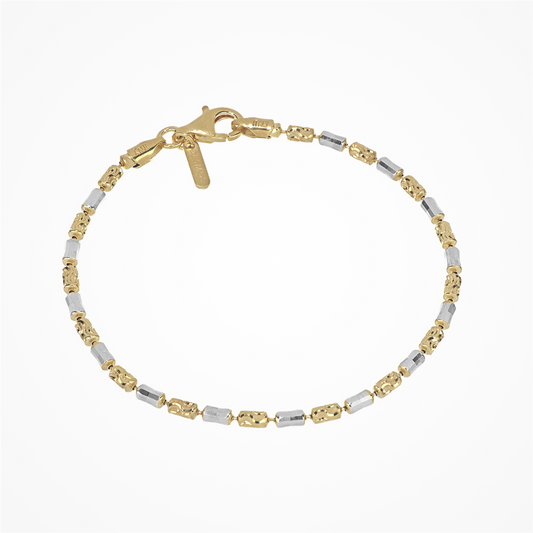Desmos Two-Tone Sterling Silver & Yellow Gold Plated Legacy Link Bracelet