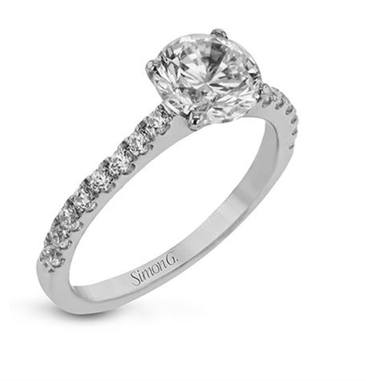 Simon G. Platinum Diamond Semi Mount Ring