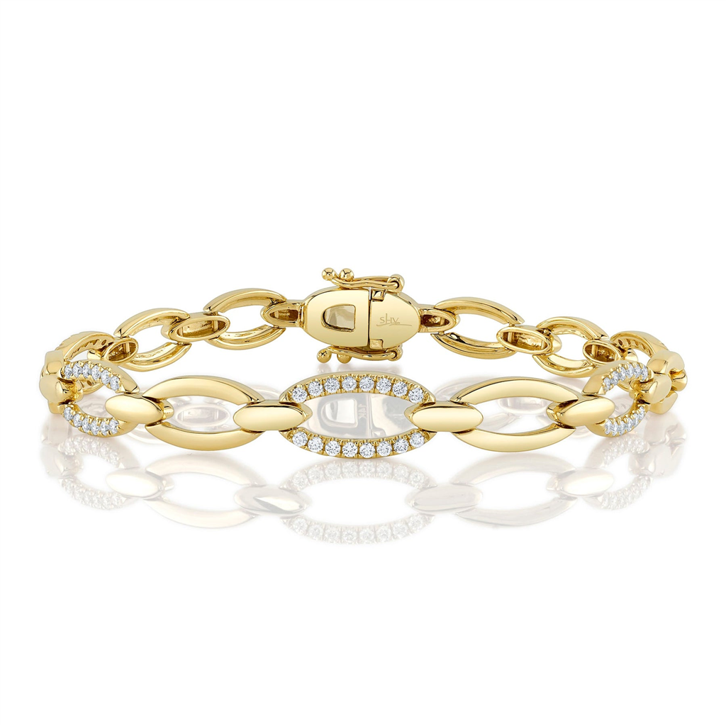 Shy Creation Diamond Link Bracelet