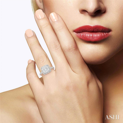 Rolland's Designs Cushion Shape Diamond Cluster Ring -1.00ct