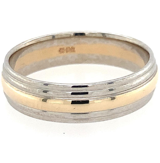 Estate 14K Two Tone 6Mm Band