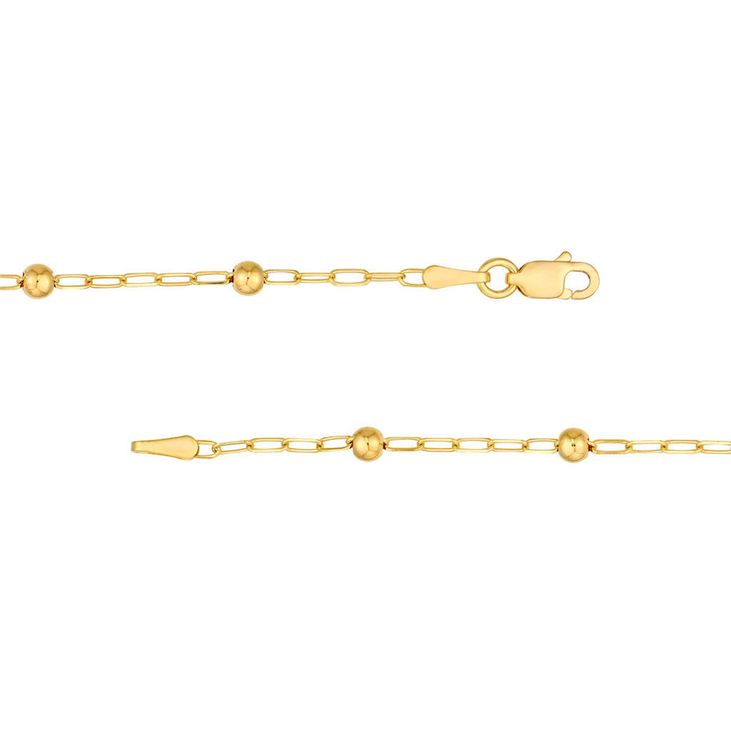 Rolland's Designs 14K Beaded Paperclip Chain