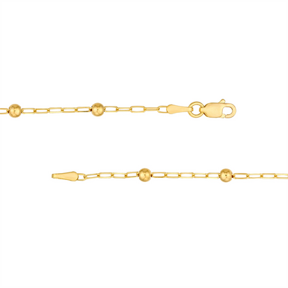 Rolland's Designs 14K Beaded Paperclip Chain