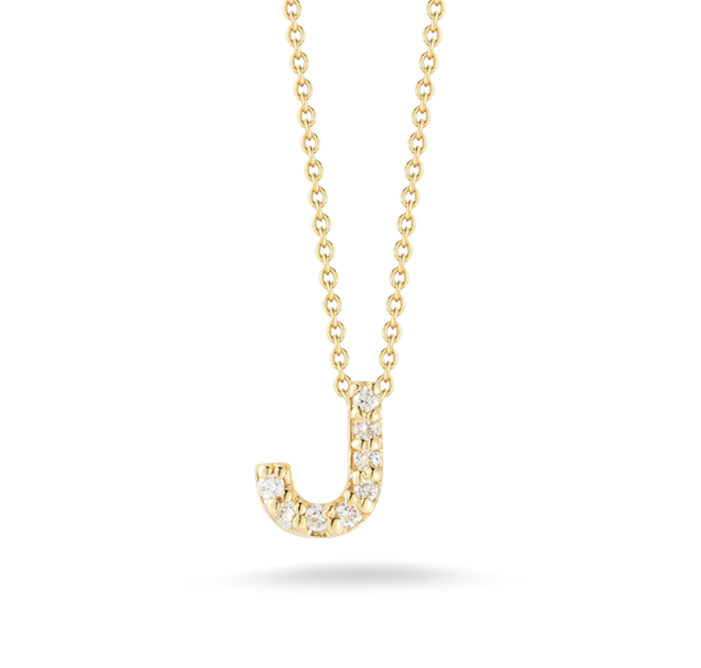 Roberto Coin "J" Diamond Pendant