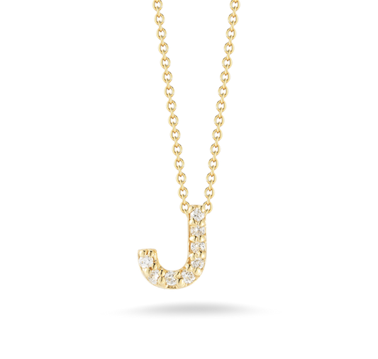 Roberto Coin "J" Diamond Pendant