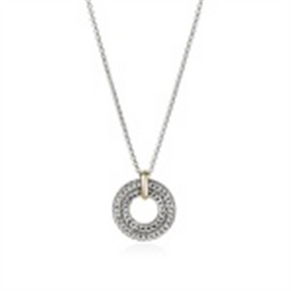 John Hardy Silver Icon Link Necklace with Gold Stations