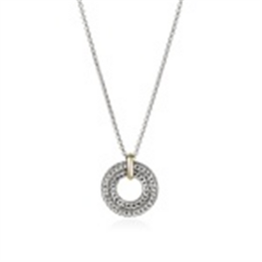 John Hardy Silver Icon Link Necklace with Gold Stations