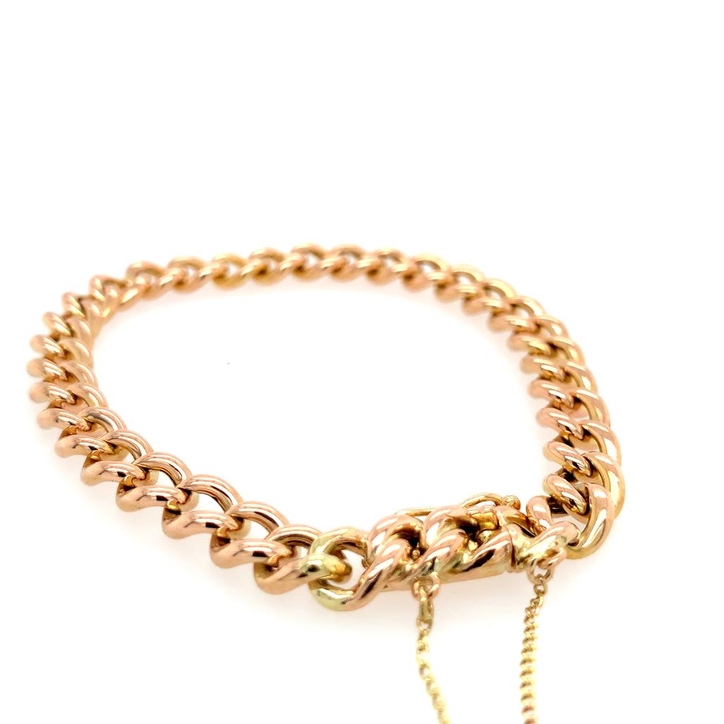 Estate Puffed Curb Link Bracelet