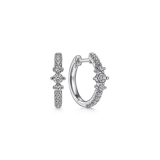 Gabriel 14Kw Diamond Huggie Earrings