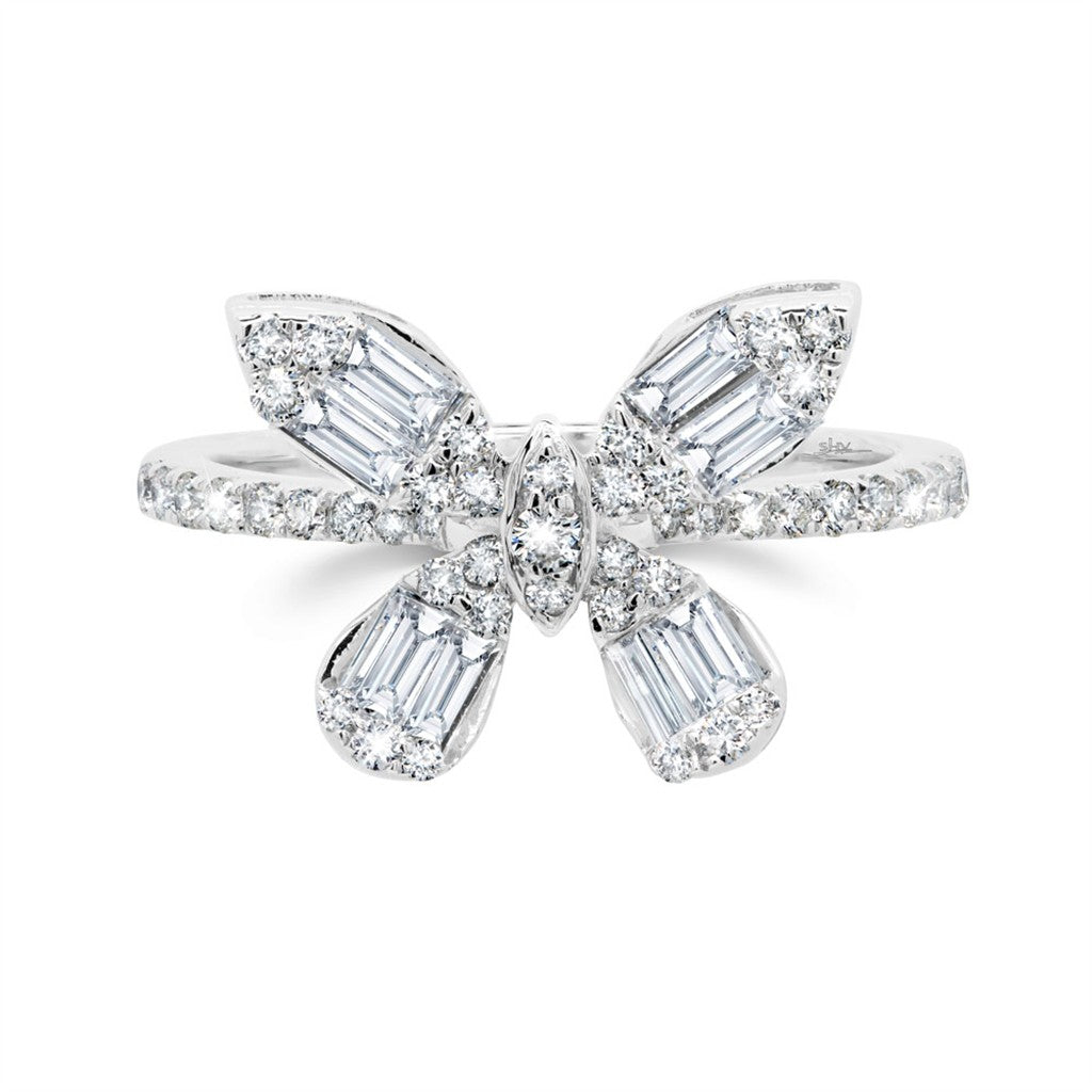 Shy Creation Diamond Butterfly Ring