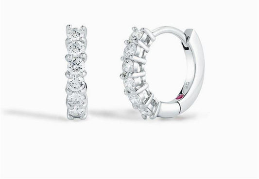 Roberto Coin Perfect Diamond Hoop Earrings
