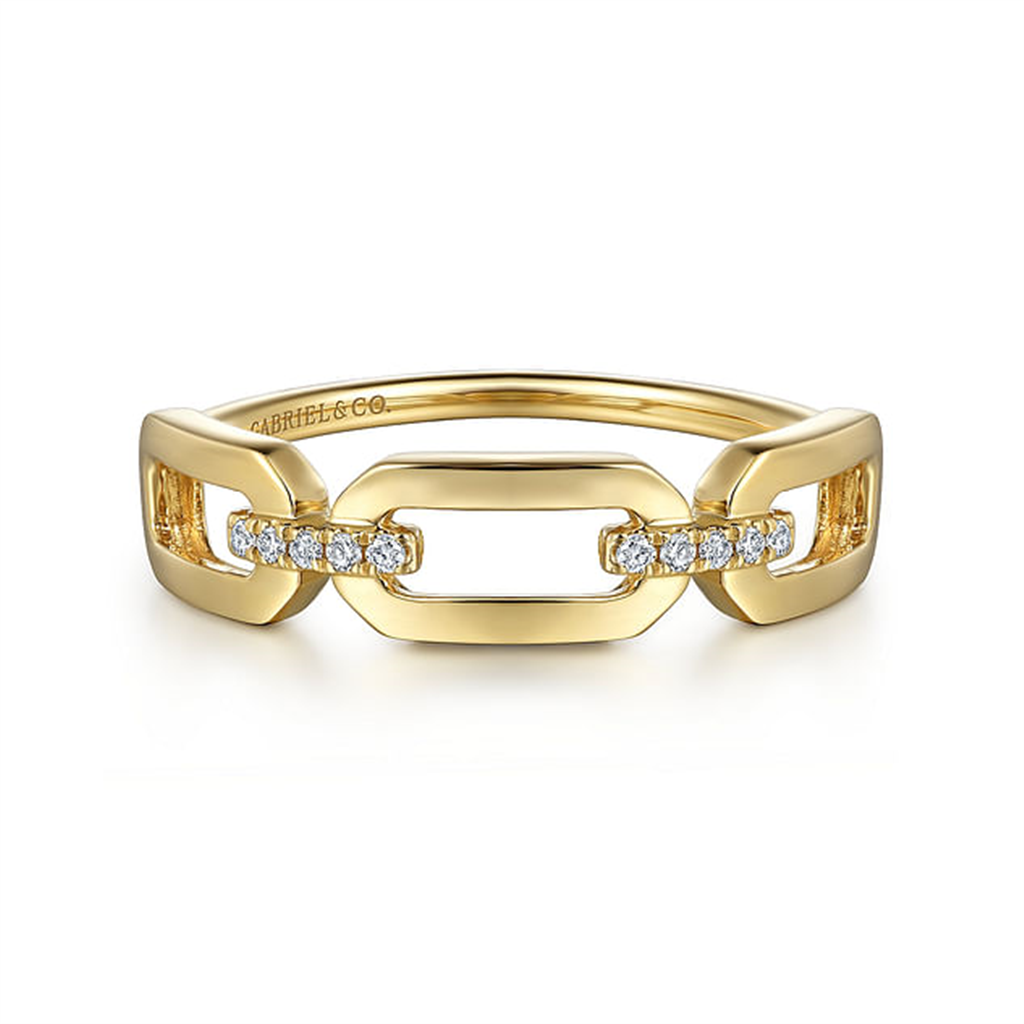 Gabriel 14K Diamond Link Chain Fashion Band