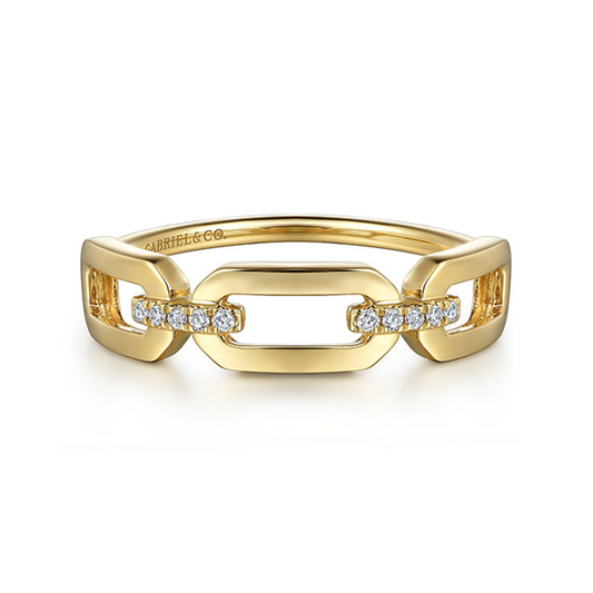 Gabriel 14K Diamond Link Chain Fashion Band