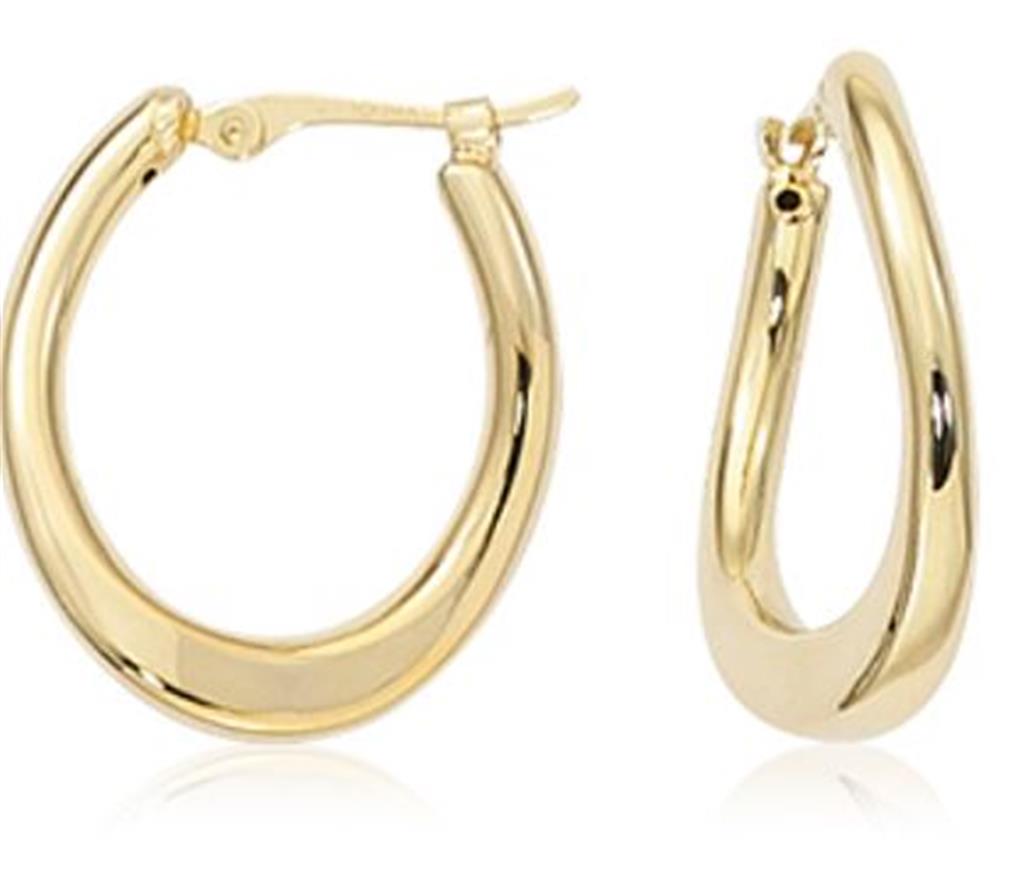 Carla Offset U Shape Hoop Earrings