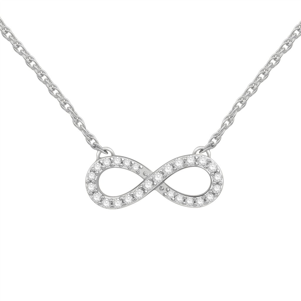 Rolland' Design 14K  Gold Diamond Infinity Pendant