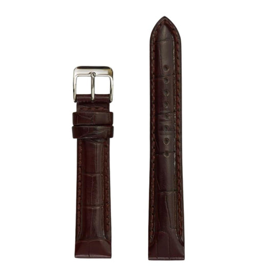 20Mm Brown Leather Watch Strap