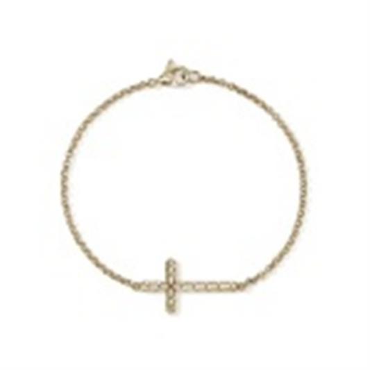 John Hardy Essentials Gold Cross Bracelet
