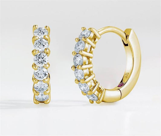 Roberto Coin Perfect Diamond Hoop Earrings