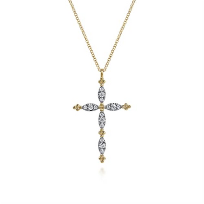 Gabriel & Co. Bujukan Diamond Cross Pendant Necklace